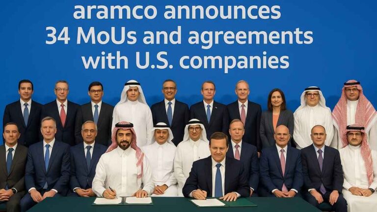 Aramco announces 34 MoUs and agreements with US companies