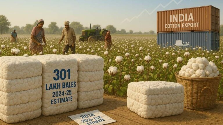 CAI Revises 2024-25 Cotton Output to 301 Lakh Bales