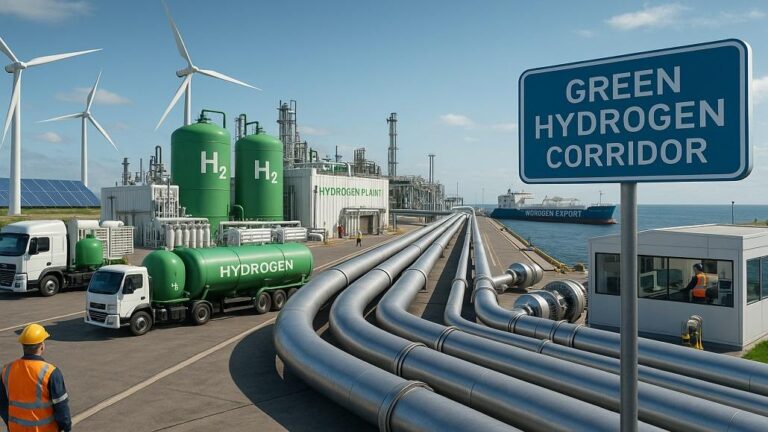 Port-to-Pipe B2B Models for Green Hydrogen Export Corridors