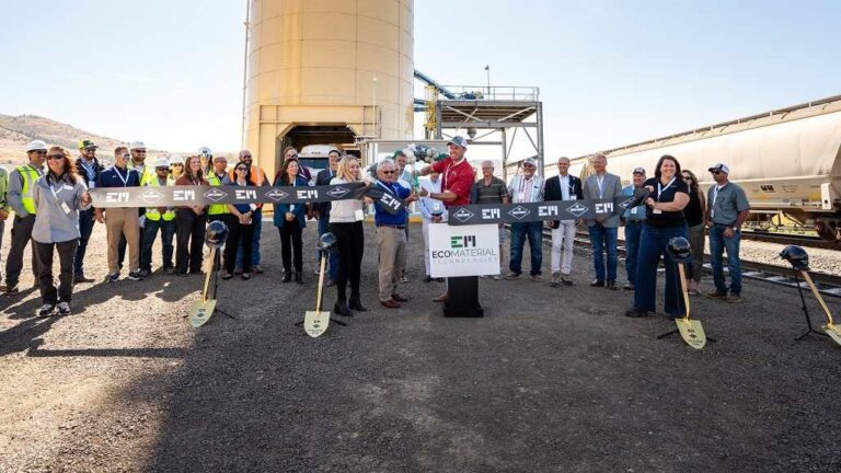 Eco Material Technologies Opens First Pacific Northwest Plant to Manufacture Low-Carbon Cement Alternatives