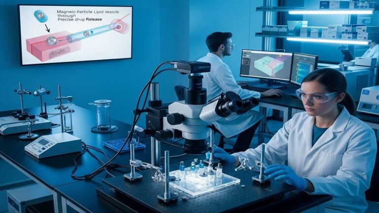 Magnetic Particles Steer the Vesicles for Drug Delivery