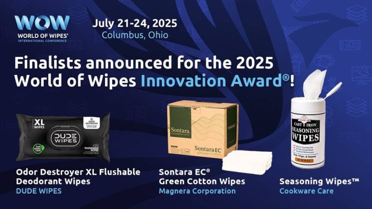 INDA Announces 2025 World of Wipes Innovation Award® Finalists Recognizing Breakthroughs in Sustainable Wipe Technology