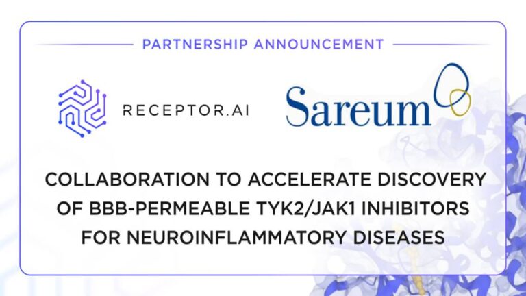 Receptor.AI Announces Collaboration with Sareum to Accelerate Discovery of BBB-Permeable TYK2/JAK1 Inhibitors for Neuroinflammatory Diseases