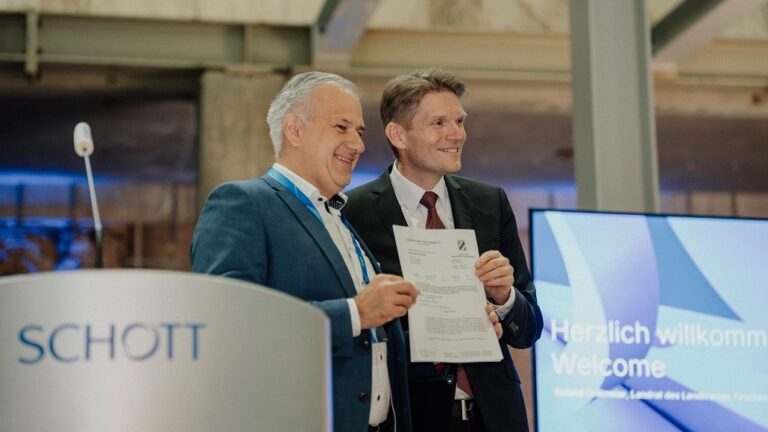 Carbon Reduced Pharmaceutical Glass: SCHOTT Melting Tank Construction Starts and External Certification for FIOLAX® Pro OCF