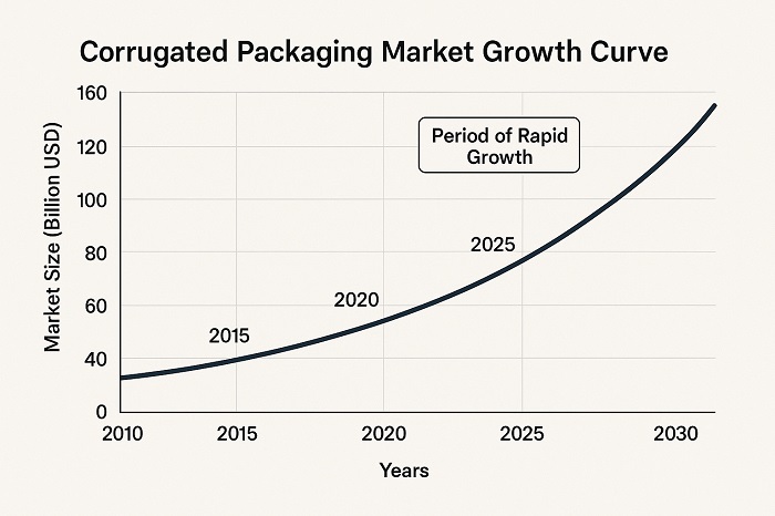 E-commerce packaging journey infographic