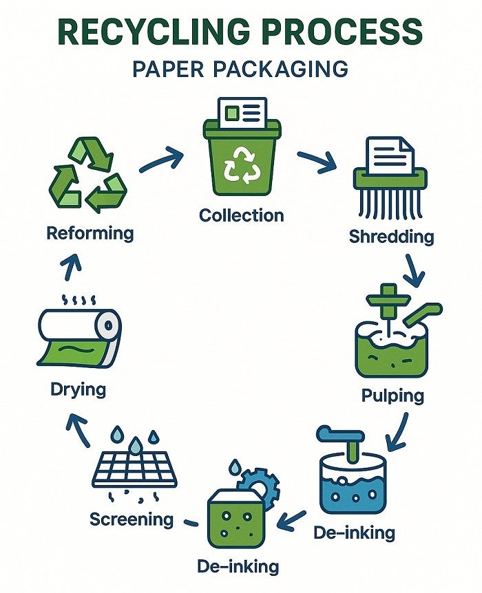 Recycling process flow diagram