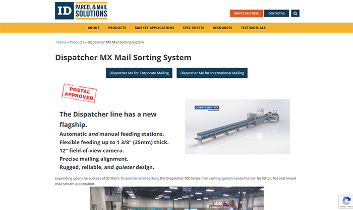 Dispatcher MX from ID Parcel & Mail Solutions