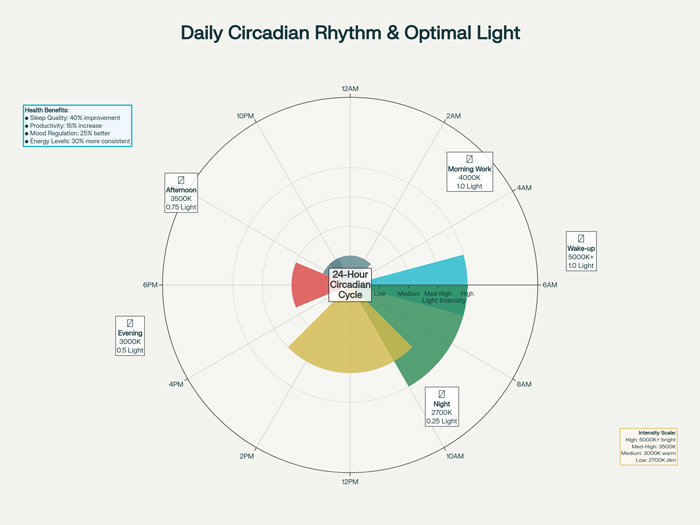 Human-Centric Lighting: Daily Circadian Rhythm and Optimal Lighting Schedule