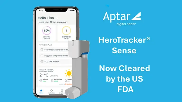 Aptar Digital Health Announces FDA 510(k) Clearance for HeroTracker® Sense, a Connected Add-On Device for MeteredDose Inhalers