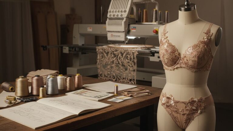 Lace Embroidery and Metallic Shimmer Redefine Lingerie Ornamentation