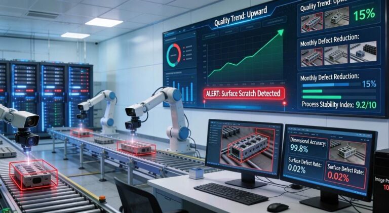 Machine Learning Powered Quality Control for High-Accuracy Prefabrication