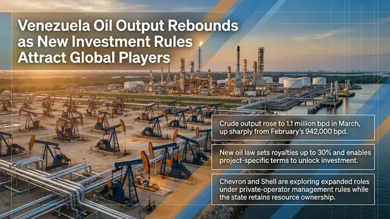 Venezuela Oil Output Hits 1.1 Million Bpd Milestone in March