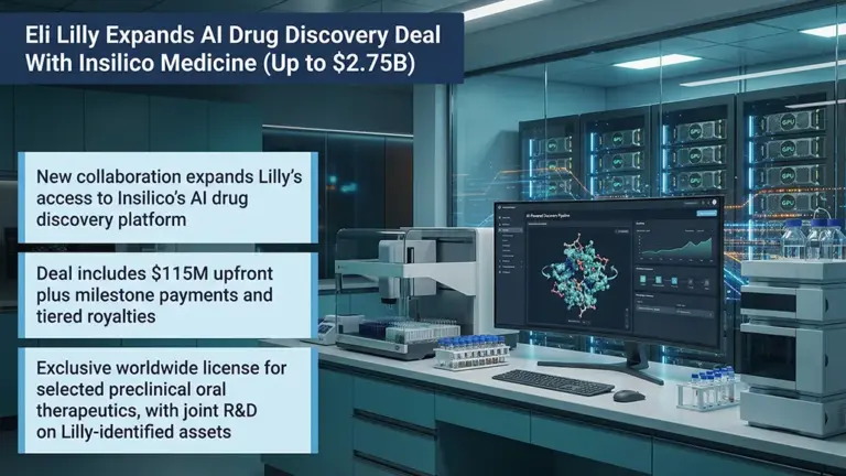 Lilly, Insilico Sign $2.75B AI Drug Discovery Collaboration