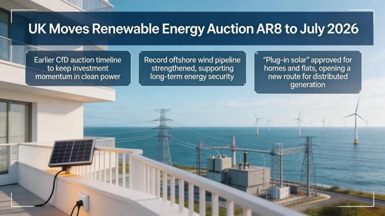 Allocation Round 8 Renewable Auction Set for July 2026 in UK