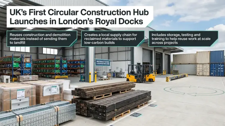 UK Launches Circular Construction Hub in London Royal Docks