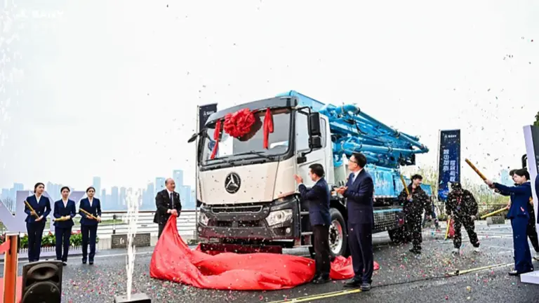 Sany Launches Hybrid Concrete Pump Truck with 1400km Range