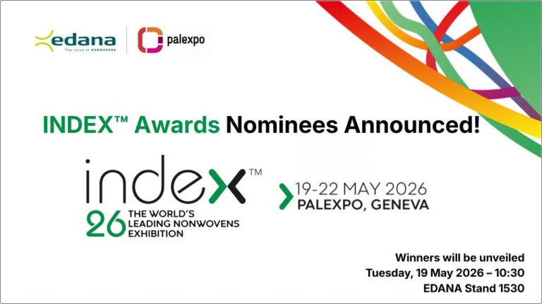 EDANA unveils nominees for INDEX™26 Awards: Highlighting the next generation of nonwoven excellence