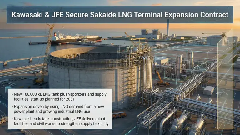 Sakaide LNG Taps Kawasaki, JFE for Japanese LNG Project