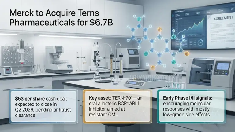 Merck Acquires Terns Pharmaceuticals in $6.7 Billion Deal