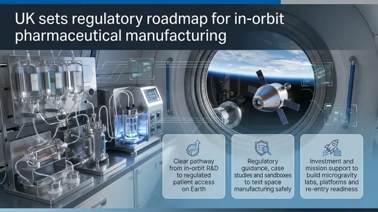 Regulatory Roadmap Set for UK Space-Based Drug Manufacturing
