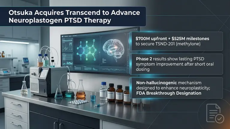 Transcend Acquisition Advances Otsuka Neuroplastogen Focus