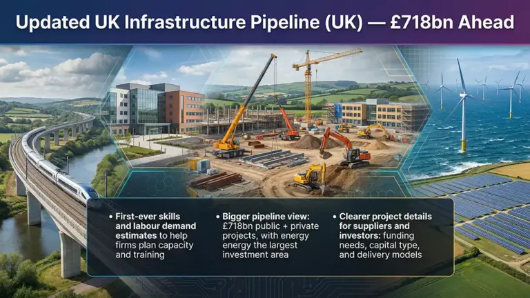 UK Infrastructure Pipeline Outlines £718B Investment Demand