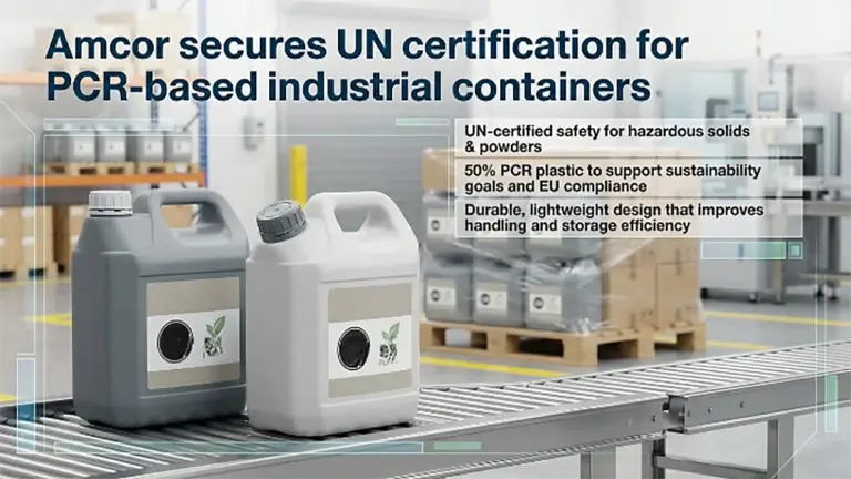 Amcor Secures UN Certification for PCR Industrial Containers