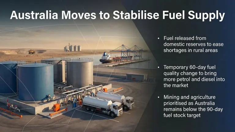 Australia Moves to Boost Fuel Supply Amid Iran War Risk