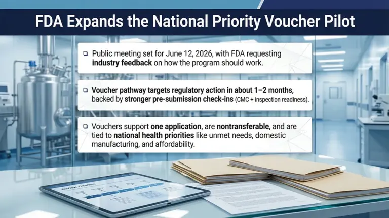 FDA Seeks Input on National Priority Voucher Pilot Program