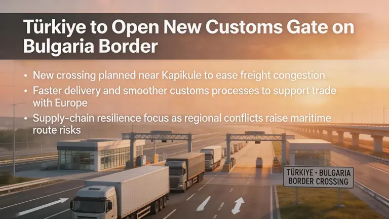 Türkiye Plans New Bulgaria Customs Checkpoint to Boost Trade