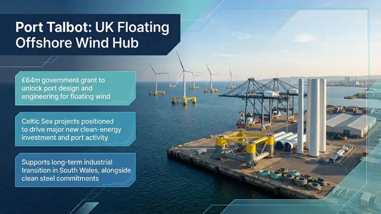 UK Grants £64 Mn to Develop Port Talbot as Offshore Wind Hub