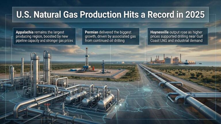 U.S. Hit Record Natural Gas Production in 2025, says EIA