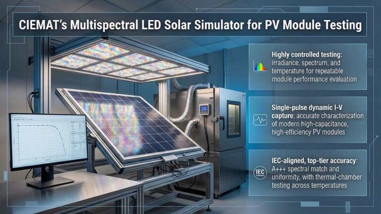 CIEMAT Multispectral Solar Simulator Advances PV Testing
