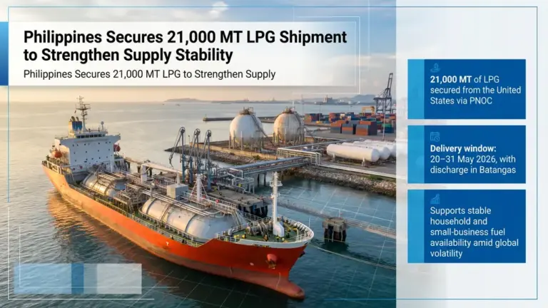 Philippines Secures 21,000 MT of LPG for Supply Stability