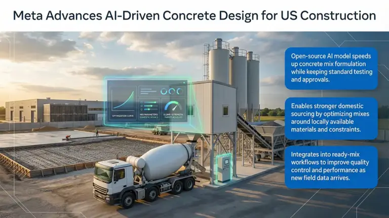 Meta Advances AI Concrete Mix Design in US Construction