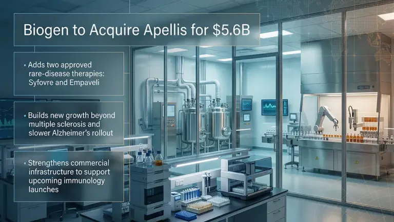 Biogen to Acquire Apellis for $5.6 Billion in Major Deal