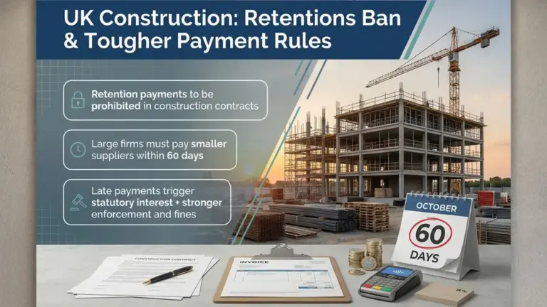 UK Construction Retentions Ban Reshapes Payment Framework