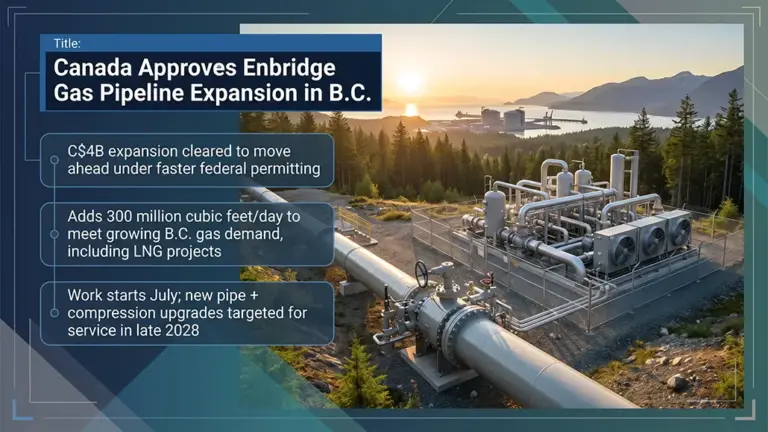 Canada’s Enbridge Gas Pipeline Expansion to Ease Gas Demand