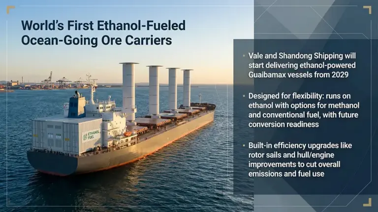 Vale Orders World’s 1st Ethanol-fueled Ocean-going Vessel