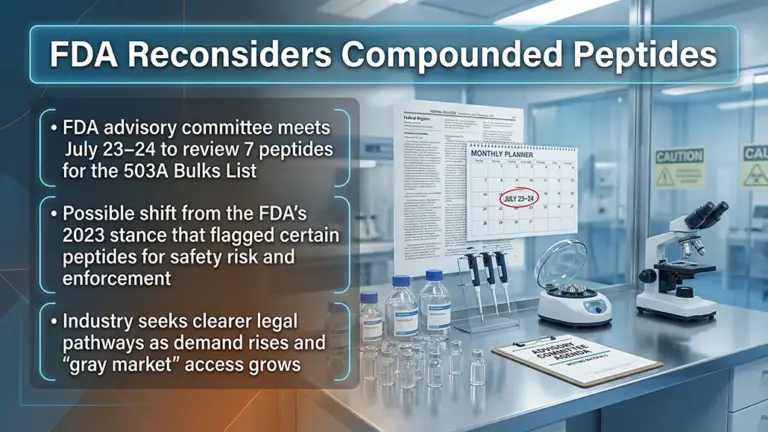 FDA Advisory Panel to Assess Oversight of Peptide Substances