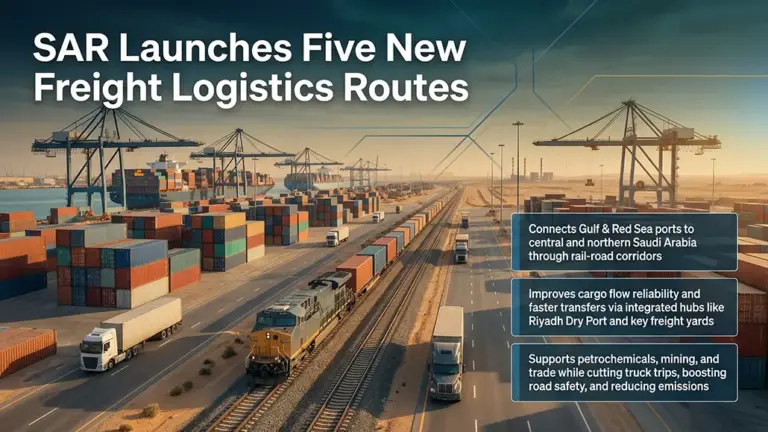 Saudi Rail Launches Five Logistics Routes for Trade Growth