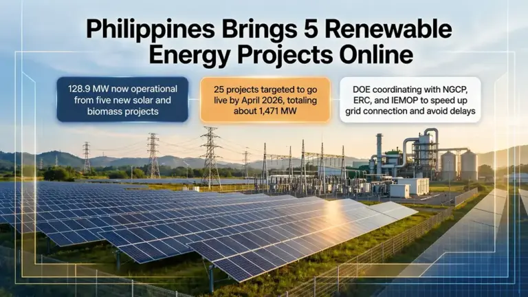 Philippines Brings Online Five Renewable Energy Projects