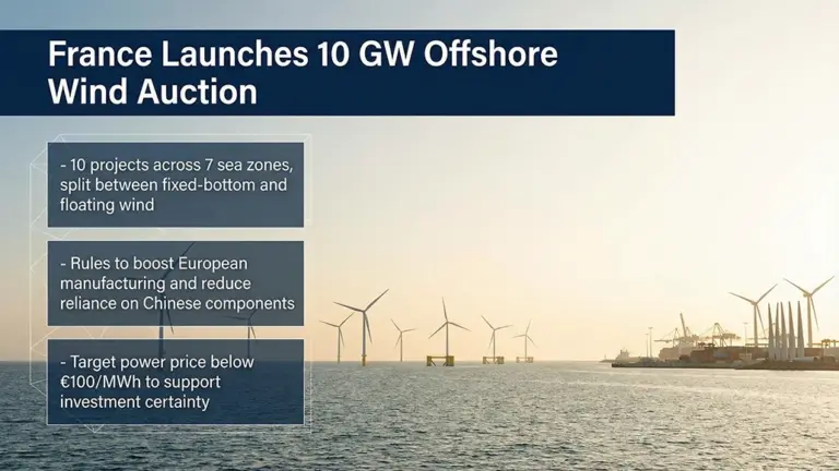 France Offshore Wind Tender Targets 10 Projects by 2027