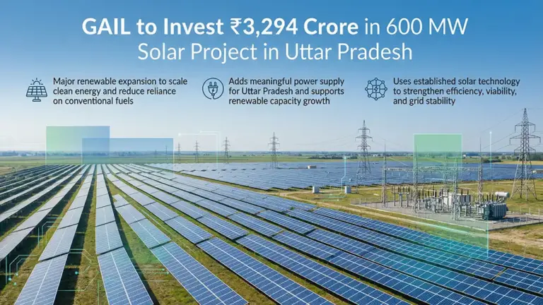 India Advances GAIL Solar Project Worth Rs 3,294 Crore in UP