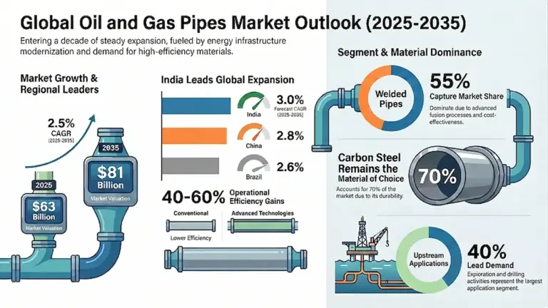 Global Oil and Gas Pipes Market to Reach $81B Value by 2035