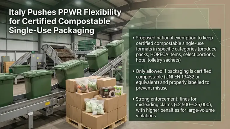 Italy Seeks PPWR Exemption for Compostable Packaging Rules
