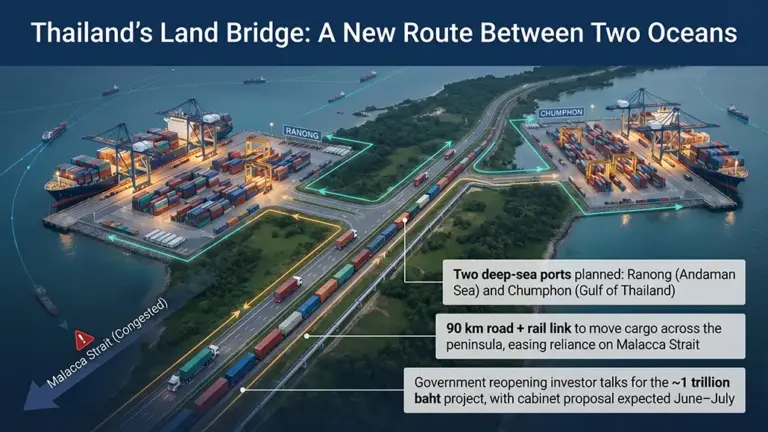Thailand Revives Land Bridge Project to Boost Trade Routes