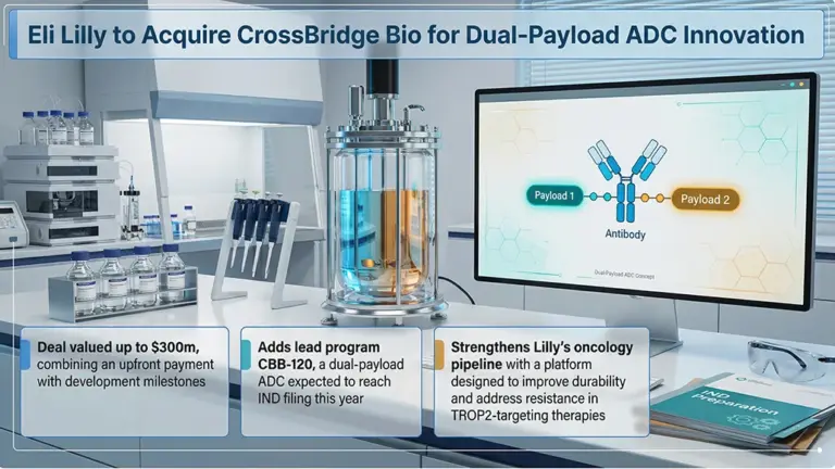 Lilly Acquires CrossBridge to Expand Next-Gen ADC Pipeline