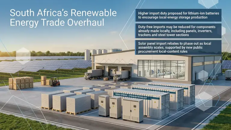 S Africa Urges Reform to Boost Local Renewable Manufacturing