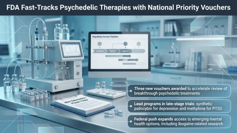 FDA Issues 3 Priority Vouchers for Psychedelic Drug Firms